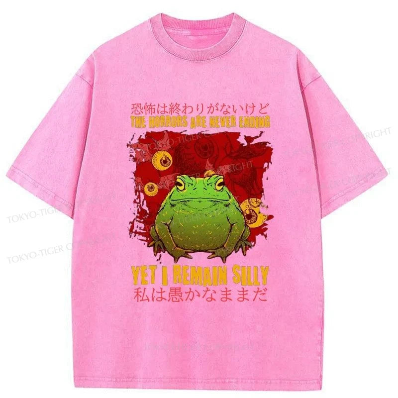 Tokyo-Tiger Yet I Remain Silly Frog Washed T-Shirt