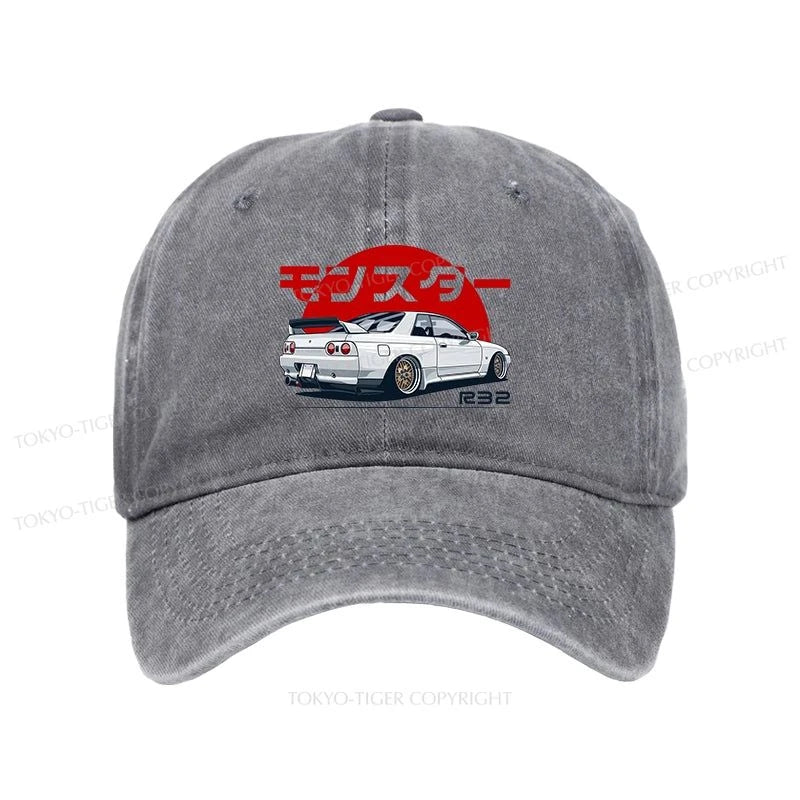 Tokyo-Tiger Monster. Skyline R32 GTR Washed Cap