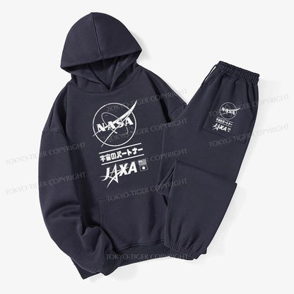 Tokyo-Tiger NASA JAXA Space Partners Fleece Lined Hoodie Set