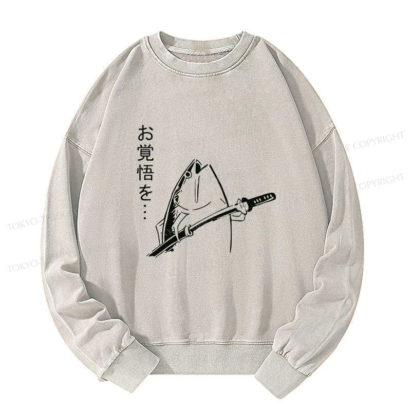 Tokyo-Tiger The Fish With The Knife Japanese Washed Sweatshirt