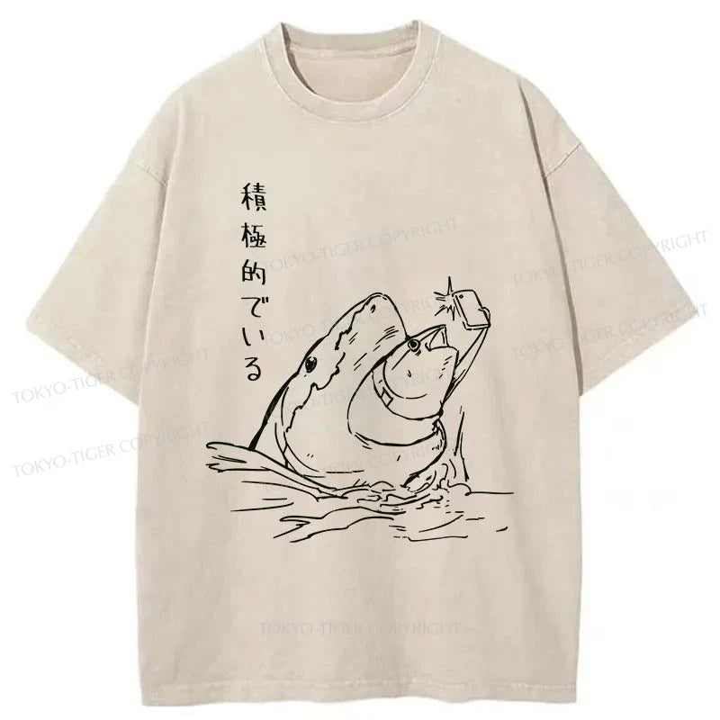 Tokyo-Tiger Fearless Tuna Japanese Washed T-Shirt