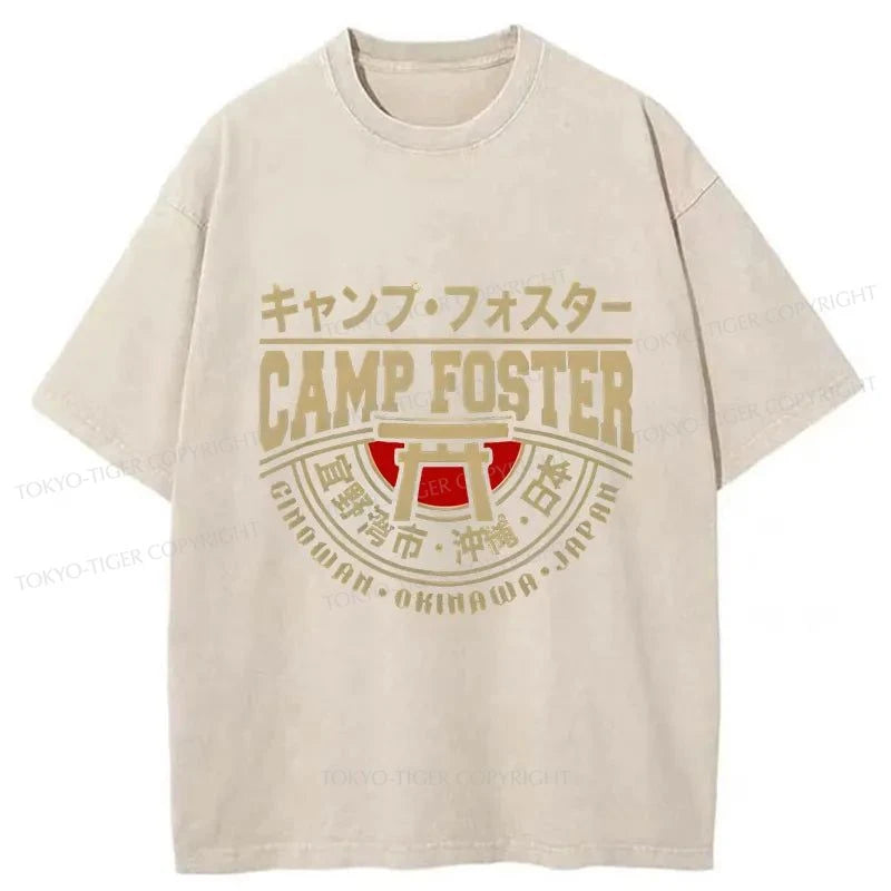 Tokyo-Tiger Camp Foster Okinawa Japanese Washed T-Shirt