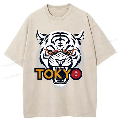 Tokyo-Tiger Logo Washed T-Shirt