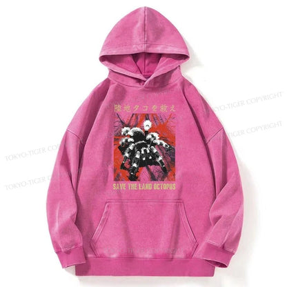 Tokyo-Tiger Real Scary Spiders Washed Hoodie