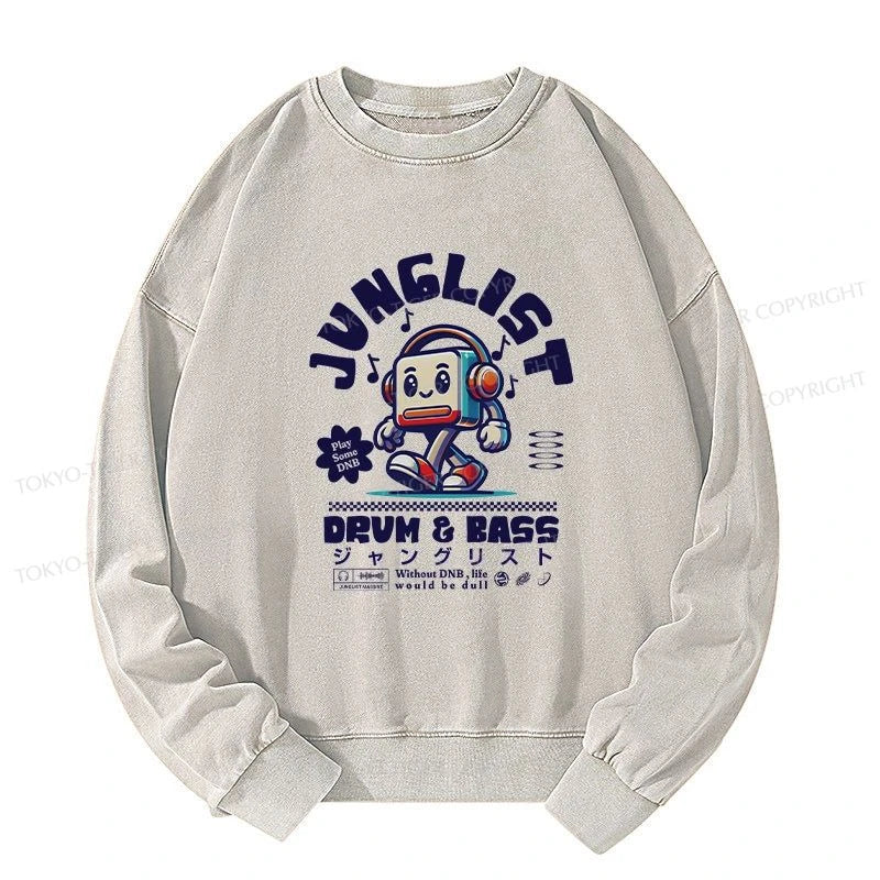 Tokyo-Tiger Junglist DNB Japan Washed Sweatshirt