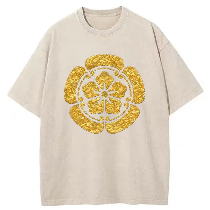 Tokyo-Tiger Sakura Pattern Japanese Washed T-Shirt