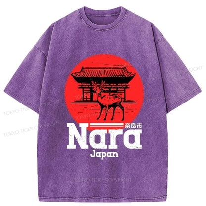 Tokyo-Tiger Nara Japan City Vintage Washed T-Shirt