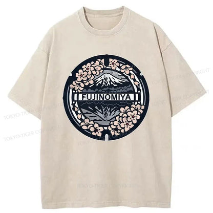 Tokyo-Tiger Fujinomiya Manhole Cover Washed T-Shirt