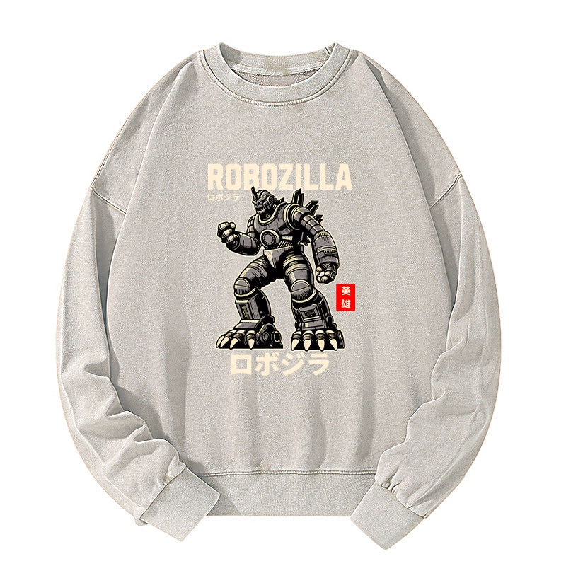 Tokyo-Tiger RoboZilla Manga Japanese Washed Sweatshirt