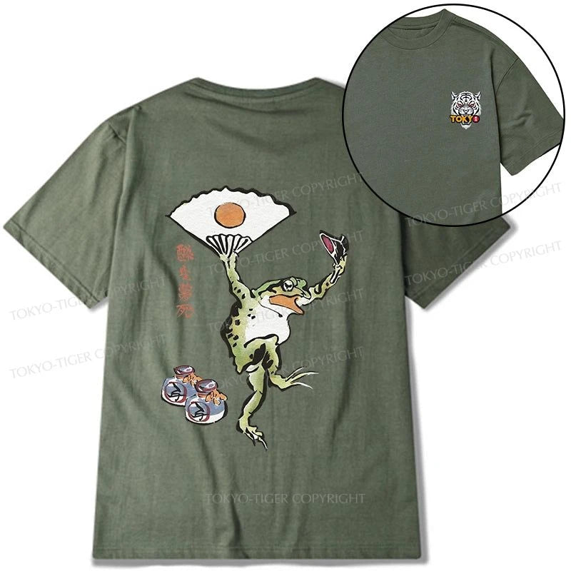 Tokyo-Tiger Dancing Frog Japanese Front Back Classic T-Shirt