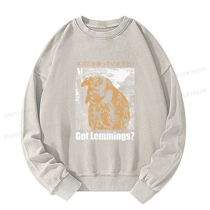 Tokyo-Tiger Do You Have Lemmings Japanese Washed Sweatshirt