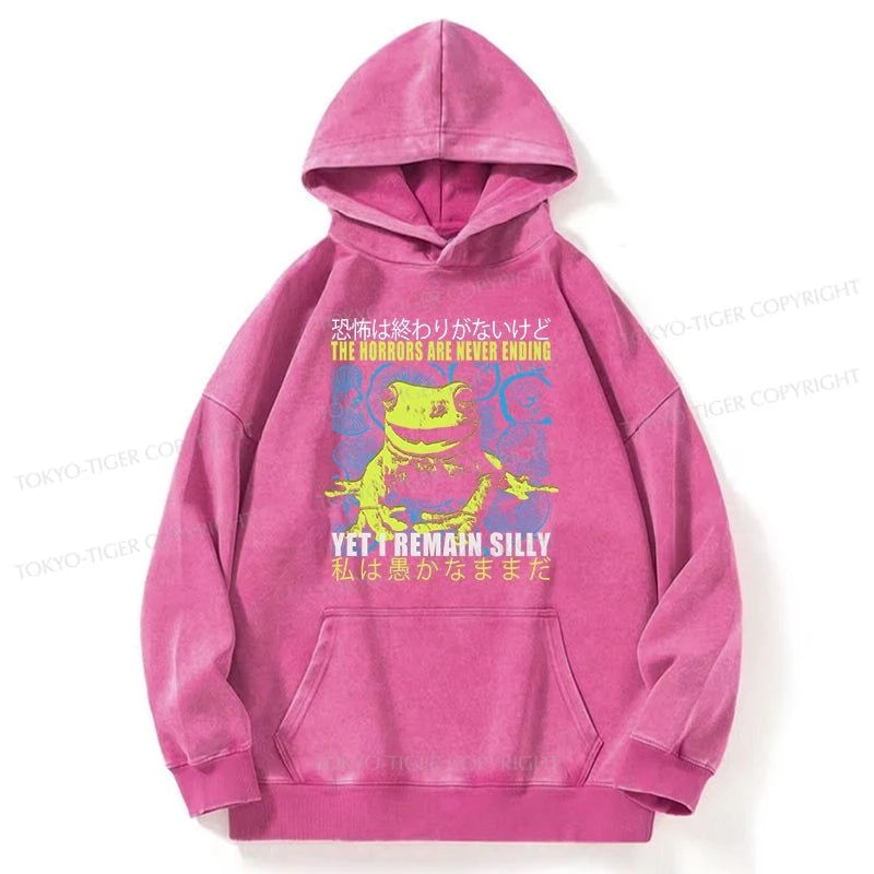 Tokyo-Tiger A Self-Aware Frog Washed Hoodie