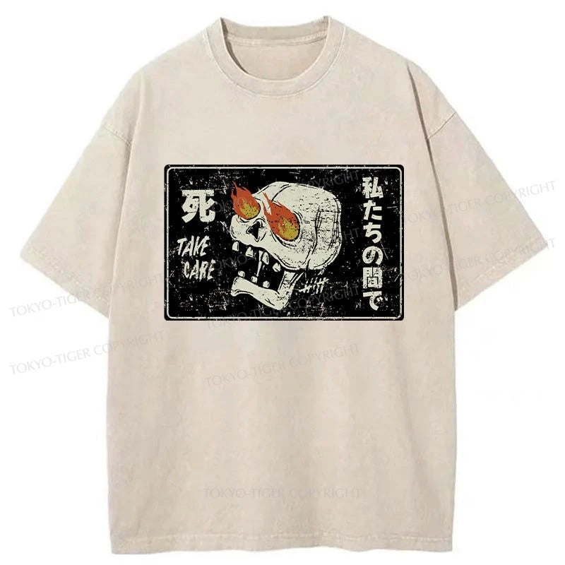 Tokyo-Tiger Take Care Japanese Washed T-Shirt