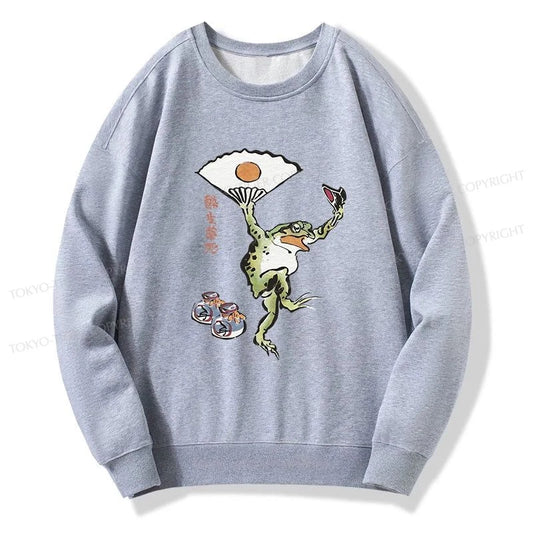 Tokyo-Tiger Dancing Frog Japanese Sweatshirt