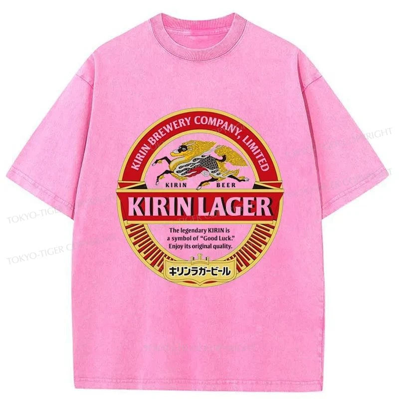 Tokyo-Tiger Kirin Ichiban Beer Logo Japan Washed T-Shirt