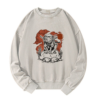 Tokyo-Tiger Ninja Frog Japanese Washed Sweatshirt