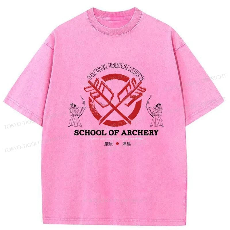 Tokyo-Tiger School Of Archery Japanese Washed T-Shirt