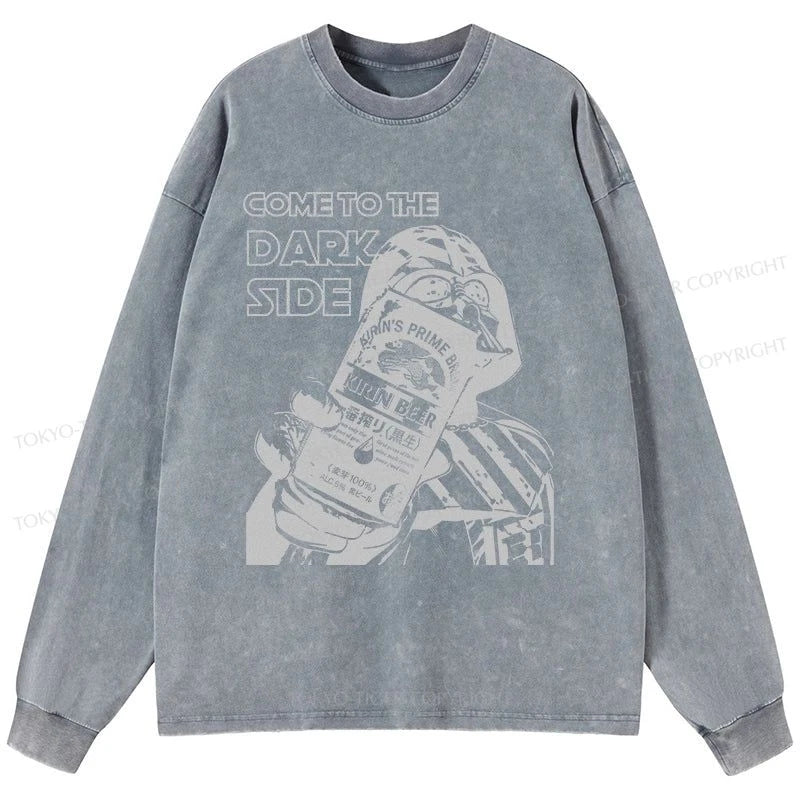 Tokyo-Tiger Kirin Beer Funny Japanese Washed Long Sleeve T-Shirt