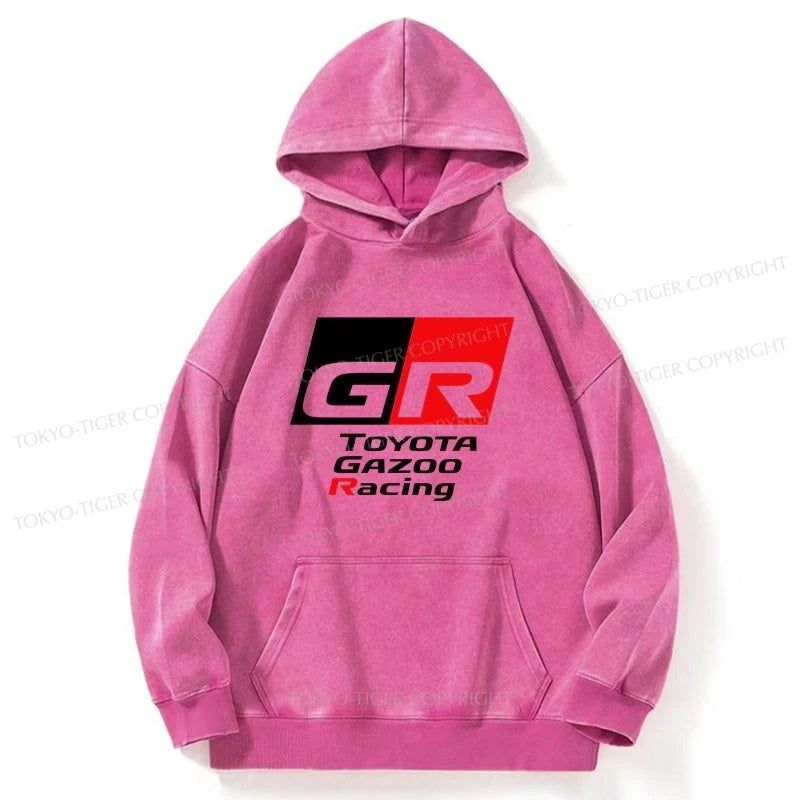 Tokyo-Tiger Toyota Gazoo Racing GR Logo Washed Hoodie