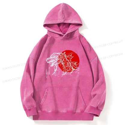 Tokyo-Tiger Monster Japanese Anime Washed Hoodie