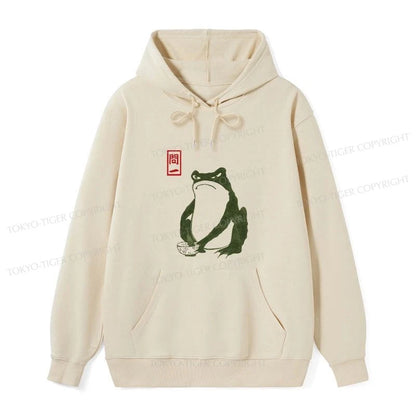 Tokyo-Tiger Woodblock Print Frog Classic Hoodie