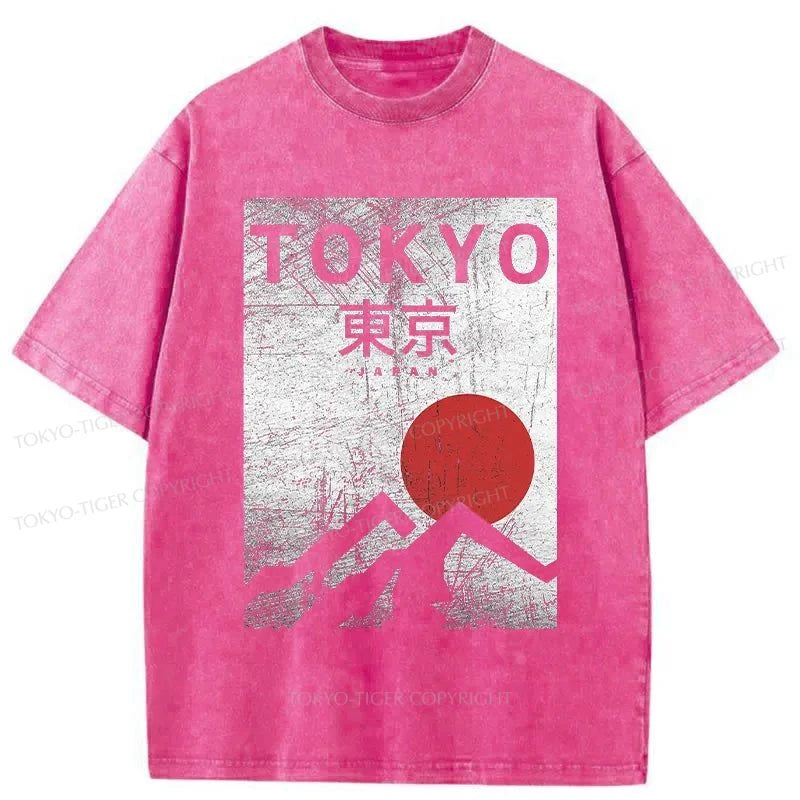 Tokyo-Tiger Tokyo Painting Japan Washed T-Shirt