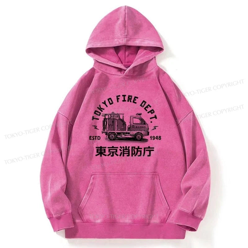 Tokyo-Tiger Tokyo Fire Dept Washed Hoodie