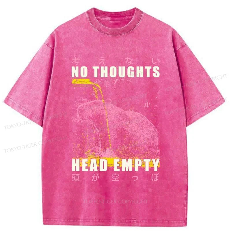 Tokyo-Tiger No Thoughts Head Empty Washed T-Shirt