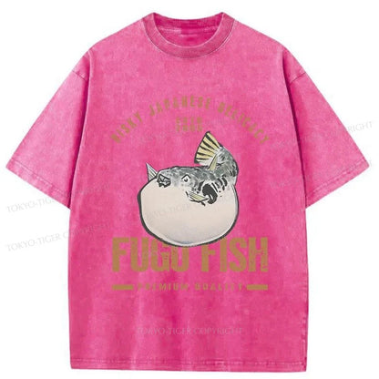 Tokyo-Tiger Fugu Fish Japanese Washed T-Shirt