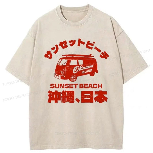 Tokyo-Tiger Okinawa Island Washed T-Shirt