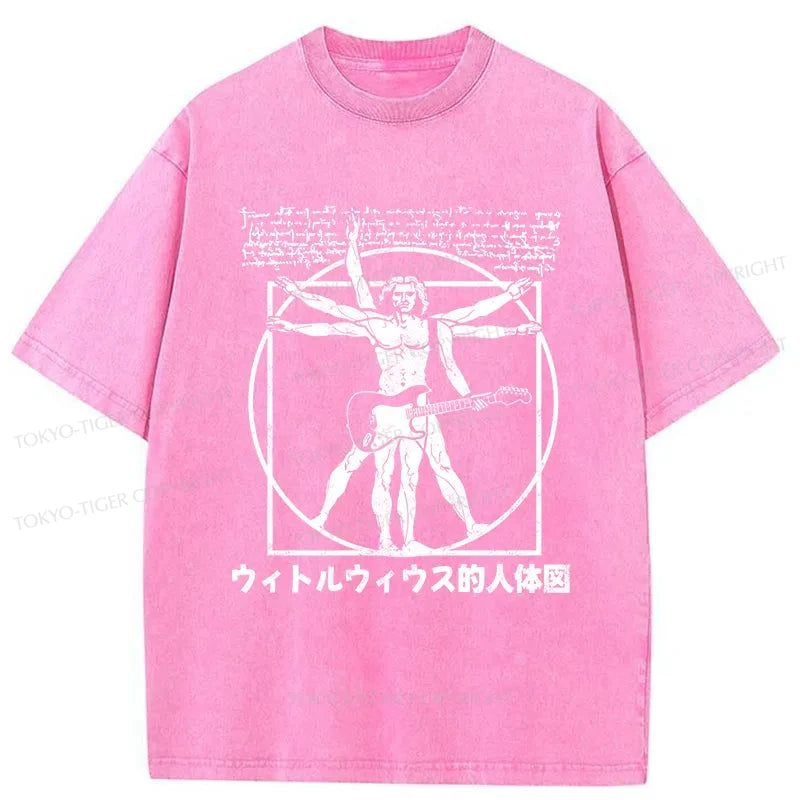 Tokyo-Tiger Vitruvius' Body Diagram Washed T-Shirt