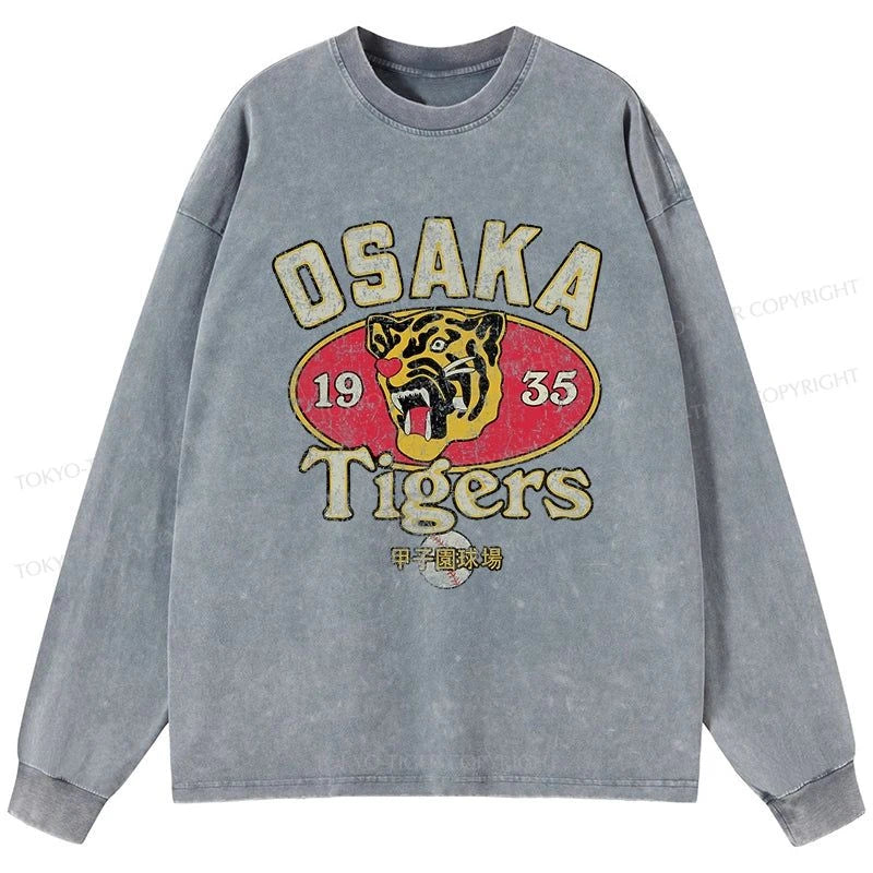 Tokyo-Tiger Osaka Tigers 1935 Washed Long Sleeve T-Shirt