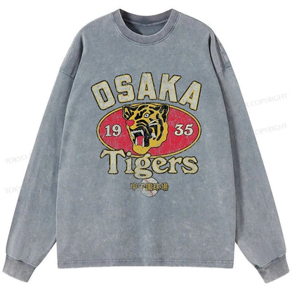 Tokyo-Tiger Osaka Tigers 1935 Washed Long Sleeve T-Shirt