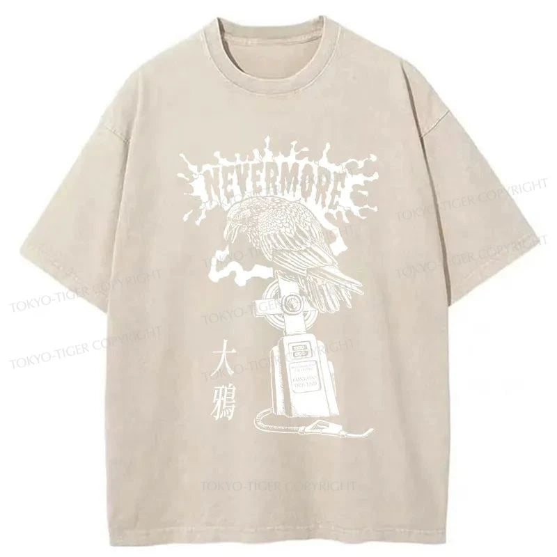 Tokyo-Tiger Raven Japanese Washed T-Shirt