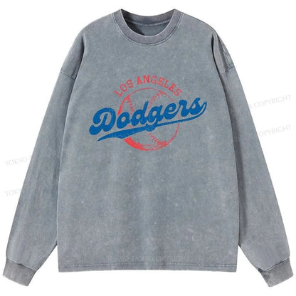 Tokyo-Tiger Ohtani 17-Retro-Dodgers Washed Long Sleeve T-Shirt