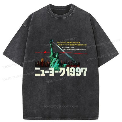 Tokyo-Tiger Escape From New York 1997 Washed T-Shirt