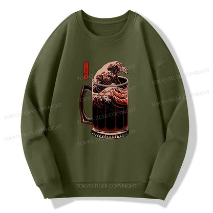 Tokyo-Tiger The Great Wave Of Beer Japanese Sweatshirt