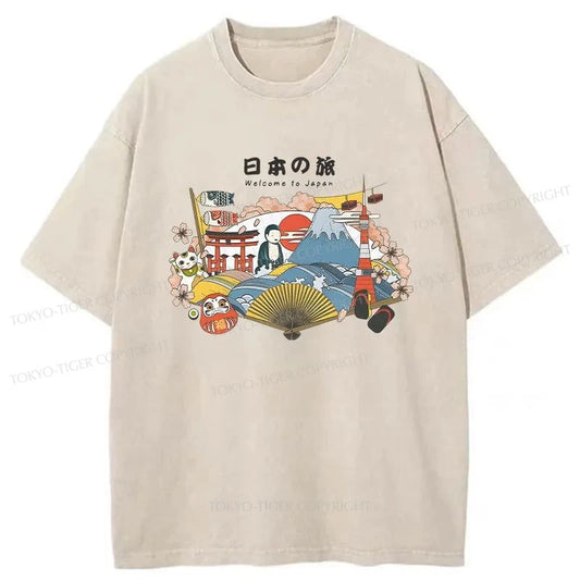 Tokyo-Tiger Trip To Japan Washed T-Shirt