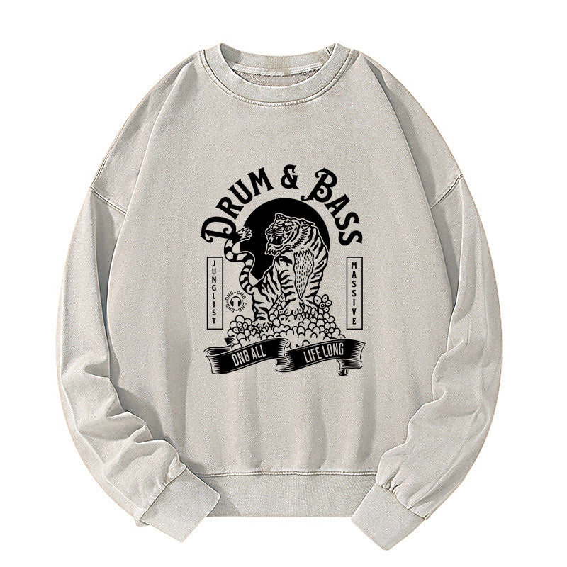 Tokyo-Tiger Drum & Bass Tiger Washed Sweatshirt