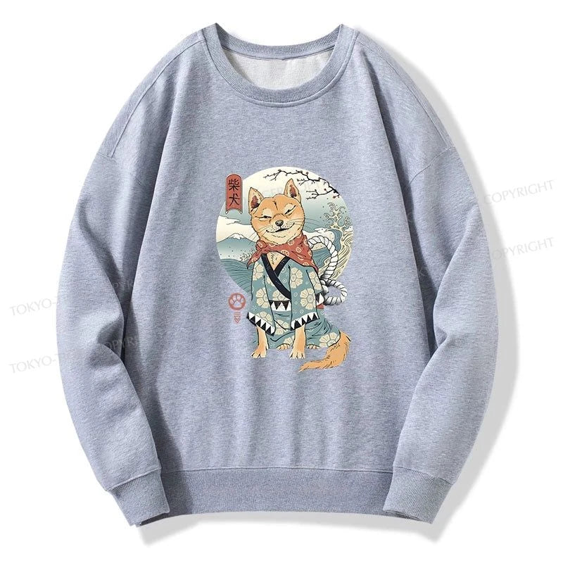 Tokyo-Tiger Samurai Shiba Dog Japanese Sweatshirt