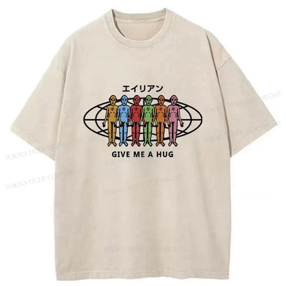 Tokyo-Tiger Give Me A Hug Japanese Washed T-Shirt