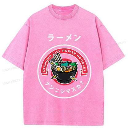 Tokyo-Tiger Diamond City Power Noodles Washed T-Shirt