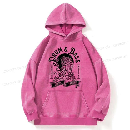 Tokyo-Tiger Drum & Bass Tiger Washed Hoodie