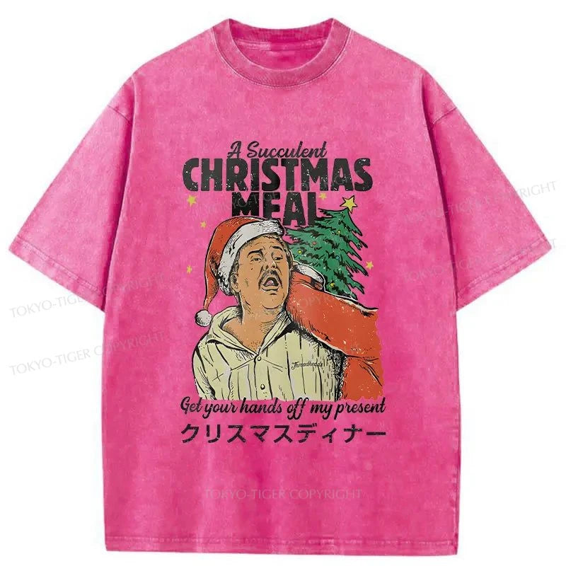 Tokyo-Tiger Christmas Meal Japan Washed T-Shirt