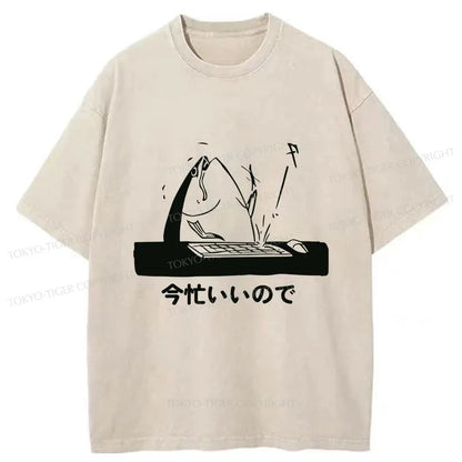 Tokyo-Tiger Busy Fish Japanese Washed T-Shirt