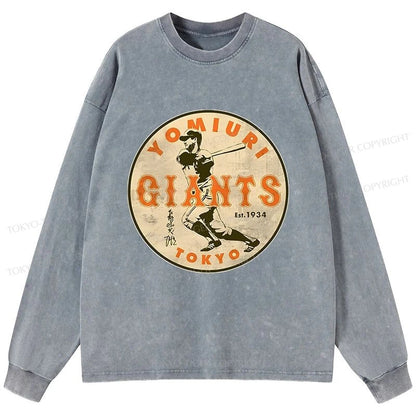 Tokyo-Tiger Yomiuri Giants Shigeru Nagashima Washed Long Sleeve T-Shirt