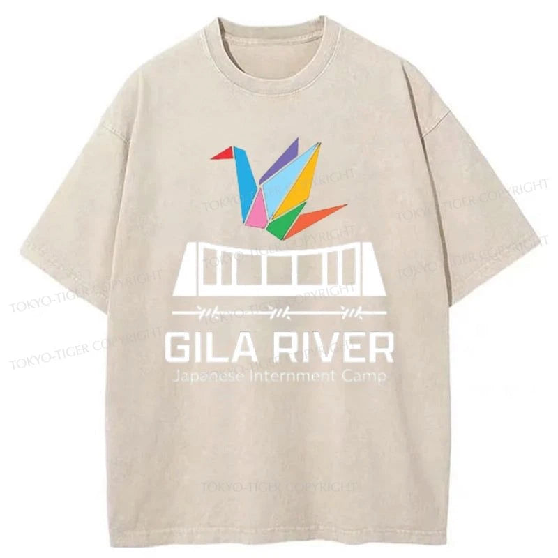 Tokyo-Tiger Gila River Japanese Internment Camp Washed T-Shirt