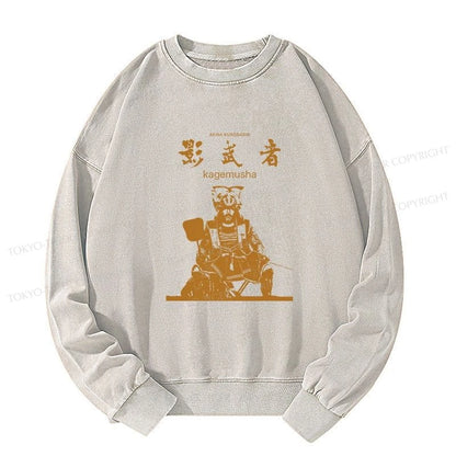 Tokyo-Tiger Japanese Shadow Samurai Washed Sweatshirt