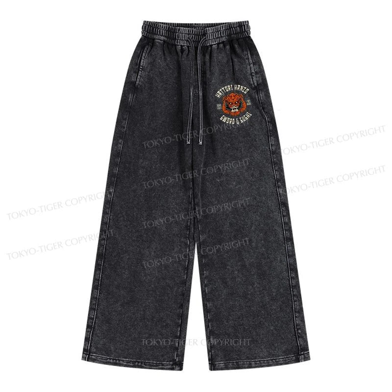 Tokyo-Tiger Japanese Hattori Hanzo Prints Washed Sweatpants