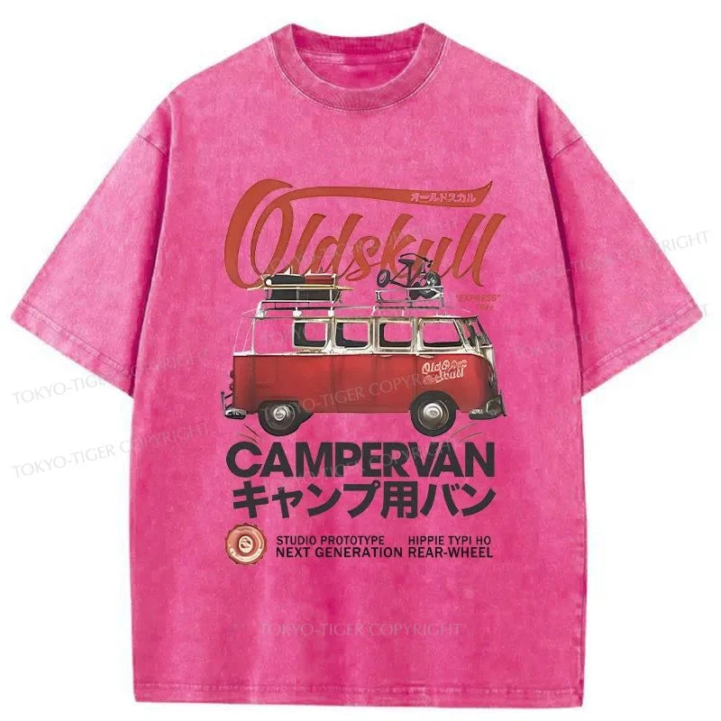 Tokyo-Tiger Campervan Vintage Washed T-Shirt